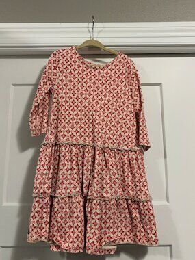 Red and White Pattern Dress